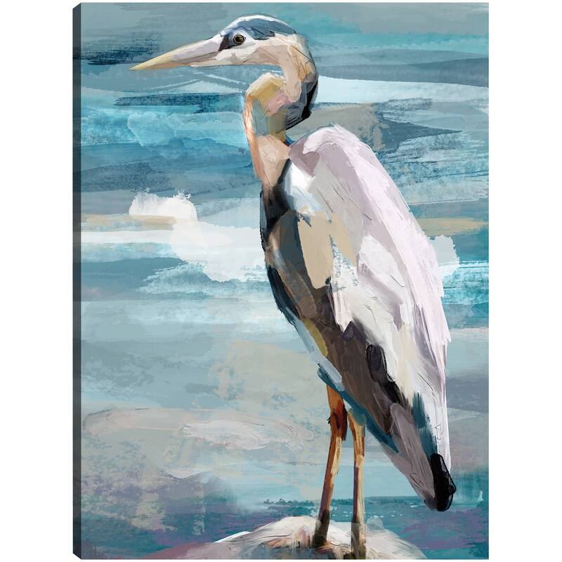 Sunday Heron By Studio Arts Canvas Art Print