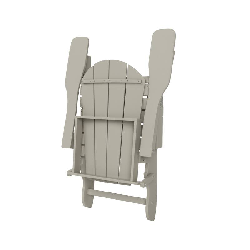 POLYTRENDS Laguna Folding Poly Eco-Friendly All Weather Outdoor Adirondack Chair