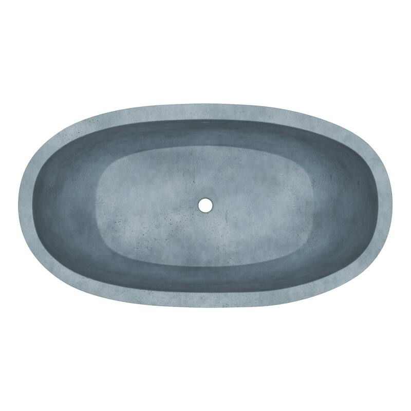 Native Trails NST6636 NativeStone 66" Free Standing Concrete Soaking