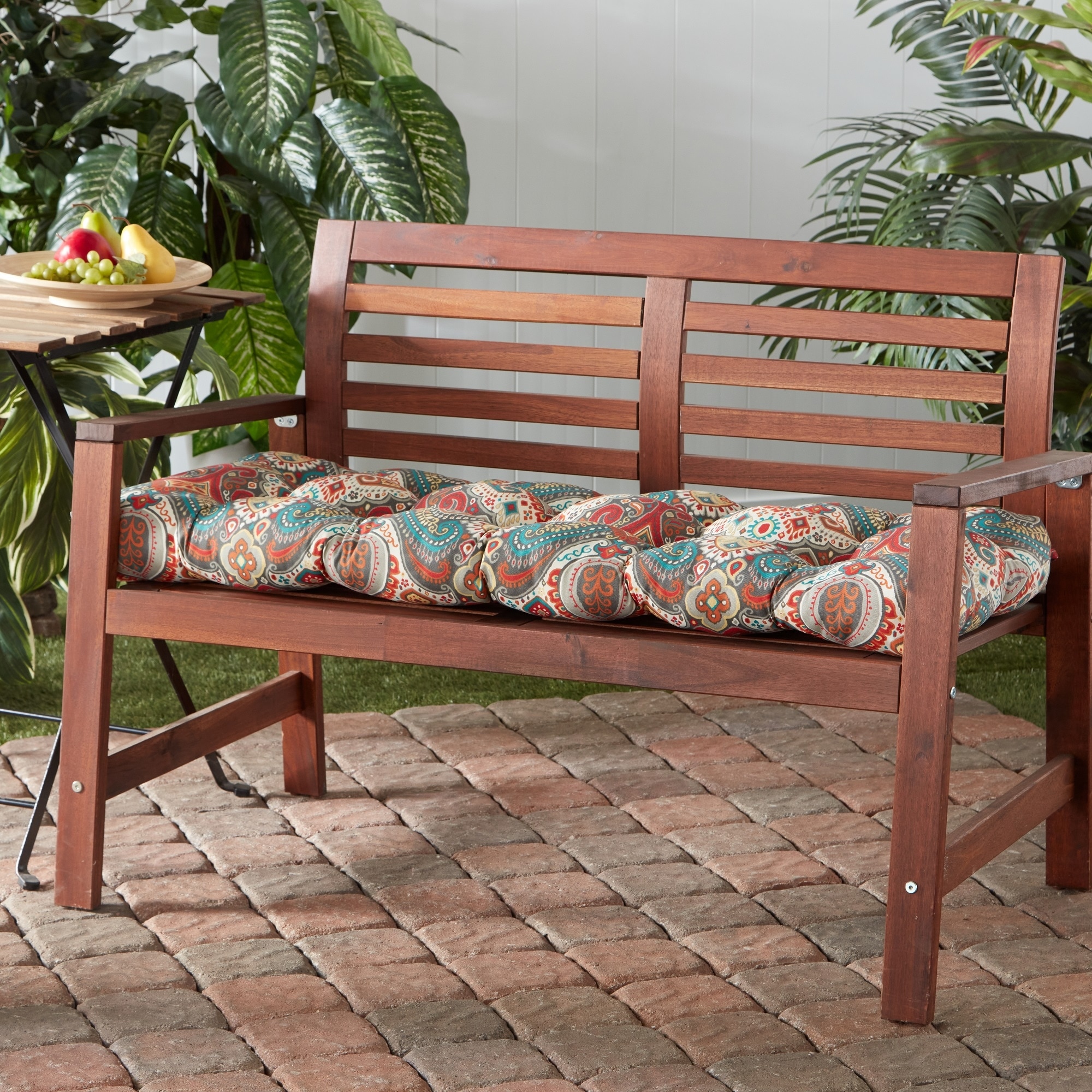 Greendale Home Fashions Global 18-inch x 51-inch Outdoor Bench Cushion (Cushion Only)