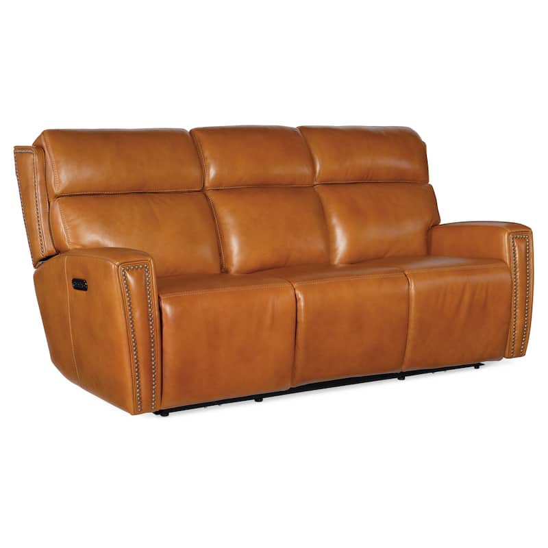 Hooker Furniture SS704-RUTHE-POWER-SOFA Ruthe 81" Wide Leather Power - Derrick Honey