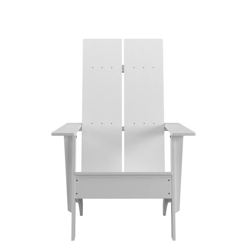Modern Dual Slat Back Adirondack Style Patio Chair