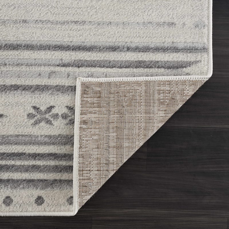 Tigris Nikomedia Southwestern Farmhouse Stripped Area Rug