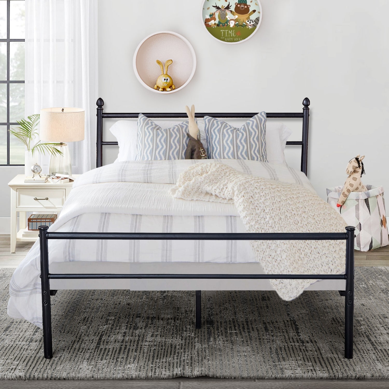 king bed frame with storage headboard