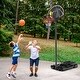 preview thumbnail 3 of 8, Costway 4.25-10FT Portable Adjustable Basketball Goal Hoop System with - See Details