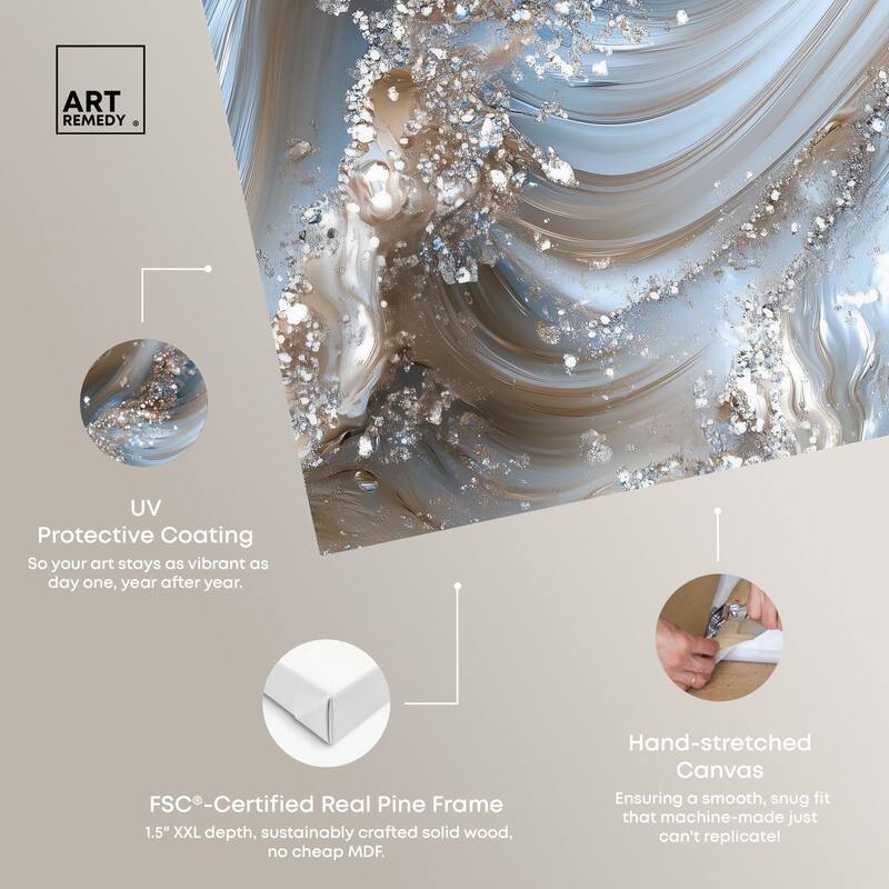 Crystal Ice Storm Canvas by Art Remedy, Gallery Wrapped