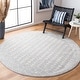 preview thumbnail 10 of 26, SAFAVIEH Tulum Sharie Moroccan Boho Rug 6'7" x 6'7" Round - Light Grey/Ivory