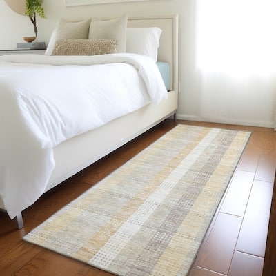 Premium Washable Super Soft Modern Plaid Mayfield Rug