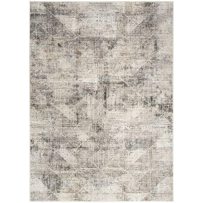 Power Loomed Abstract Modern Non Skid Stain Resistant Area Rug - 108' X '72' X '0.5