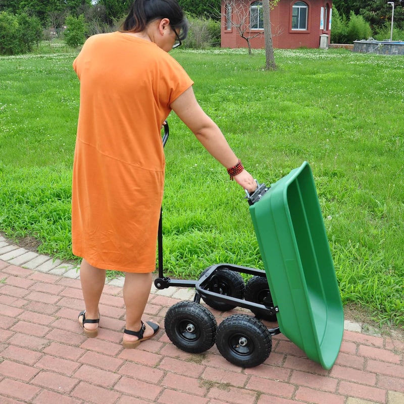 Steel Garden Cart with Wheels