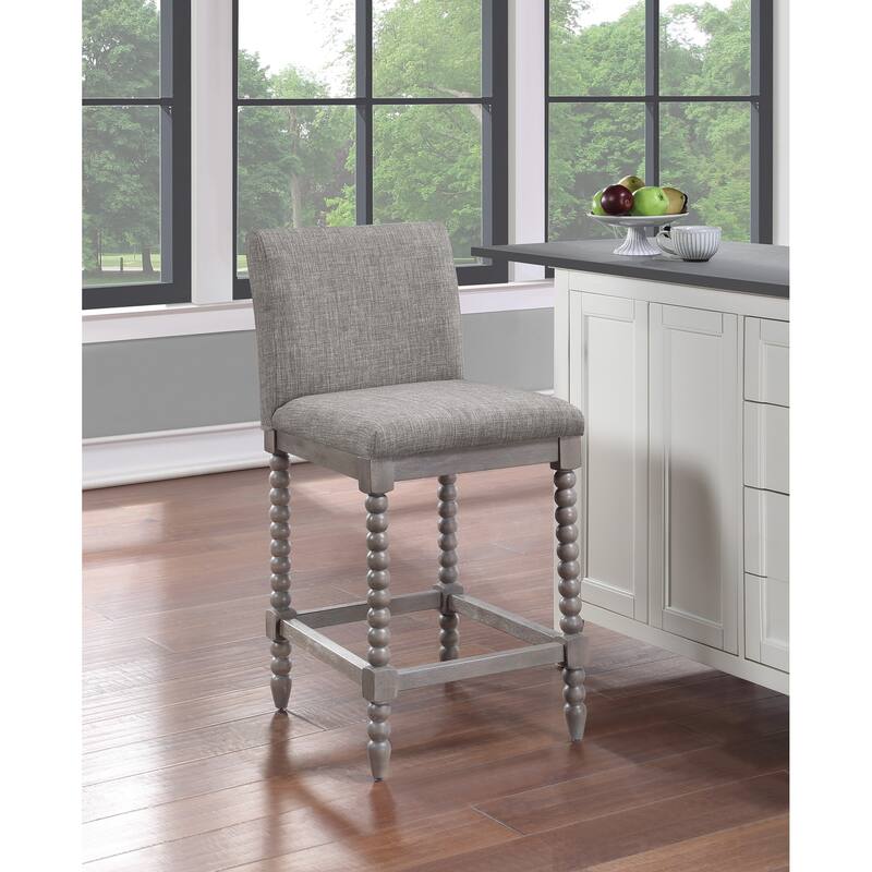 Abbott 26" Spindle Stool - Dove Grey