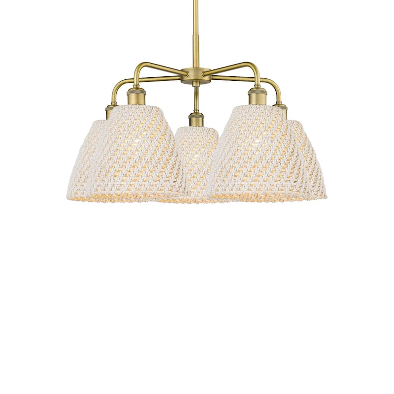 Innovations Lighting 516-5CR-17-28 Bristol Natural Chandelier Bristol - Brushed Brass / Natural