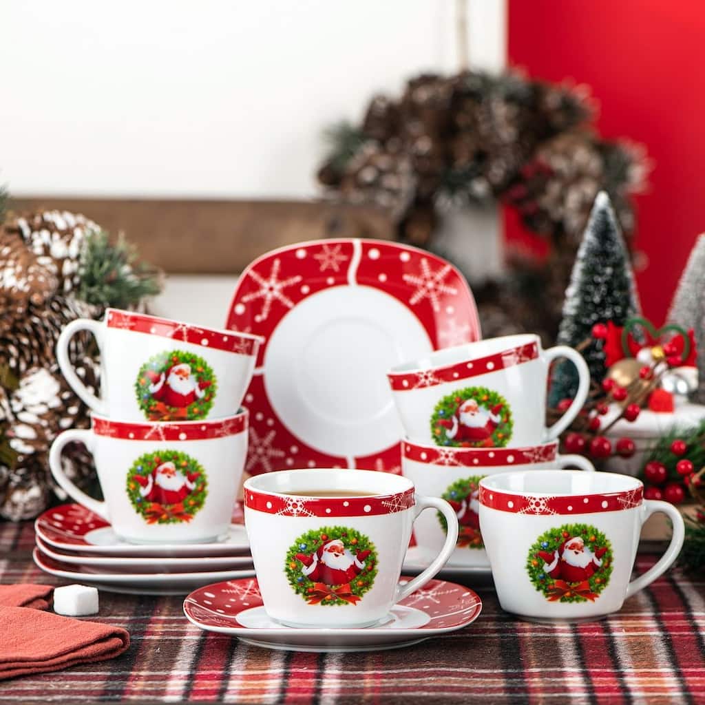 VEWEET Christmas Teacup, Mug and Teapot