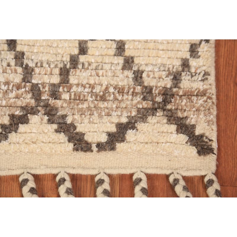 Trellis Moroccan Indian Rug Hand-Knotted Wool Carpet - 2'0"x 3'0"