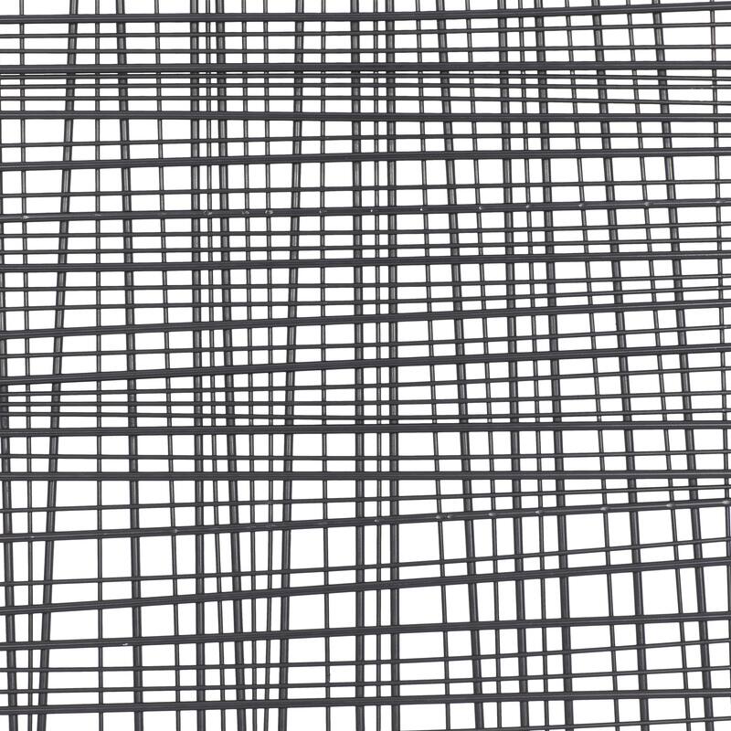 Metal Geometric Overlapping Lines Cross Hatch Home Wall Decor - Black - Roche River Decor
