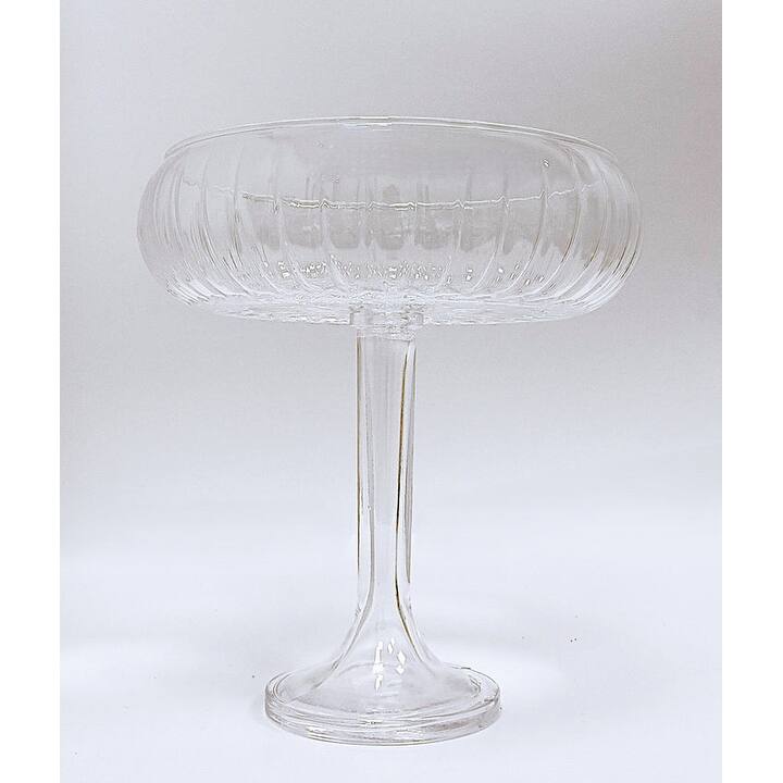 Tall Stemmed Salad Bowl, Liscio Ottico