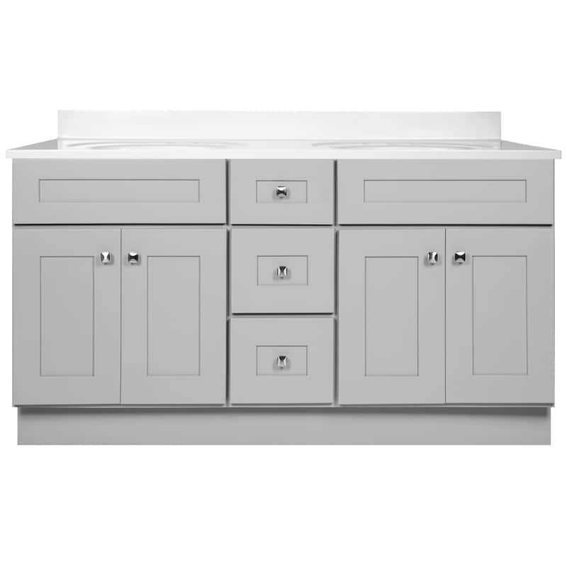 Design House 215061 Brookings 61" Free Standing Double Basin Vanity