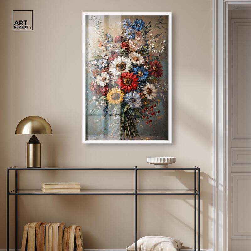 Symphony of Flowers I Shadowbox by Art Remedy