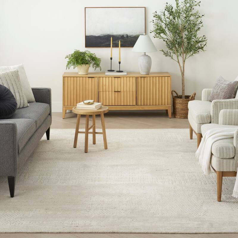 Nourison Harmony Indoor only Cream / Ivory Abstract Area Rug