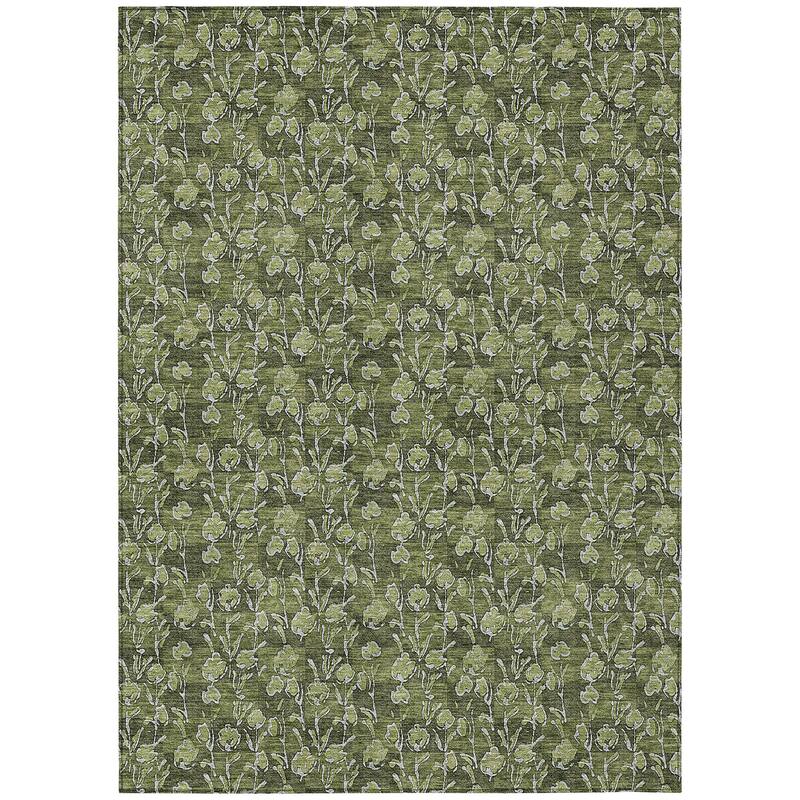 Machine Washable Indoor/ Outdoor Chantille Modern Floral Impressions Rug