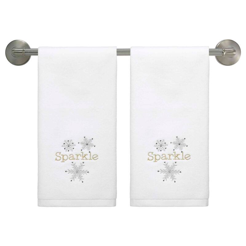 Avanti Linens Snowflake 2-Pack Hand Towel Set - Hand Towel 2pk Set