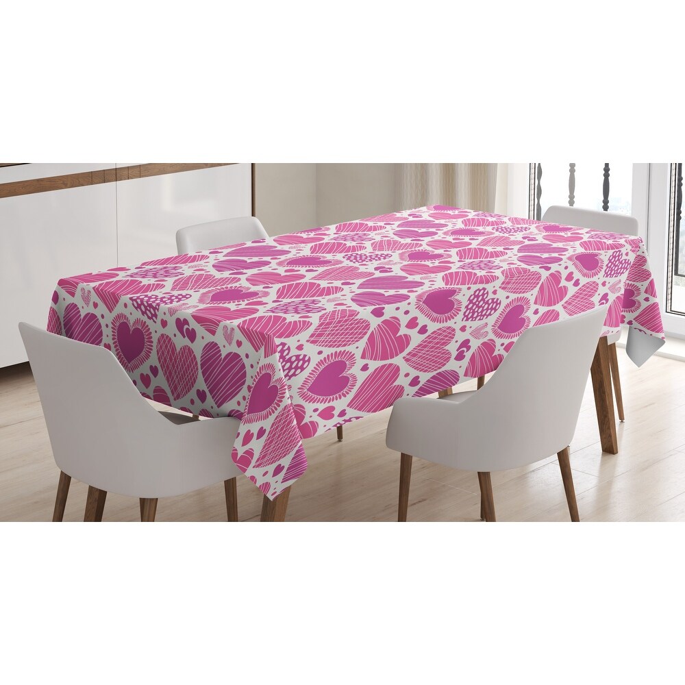  Ambesonne Hot Pink Tablecloth, Classical Simple Modern Design  with Vibrant Colored Diamond Line Pattern, Dining Room Kitchen Rectangular  Table Cover, 52 X 70, Pink Peach Fuchsia : Home & Kitchen