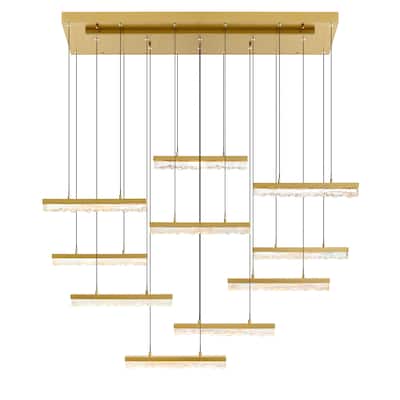 Stagger Integrated LED Brass Chandelier