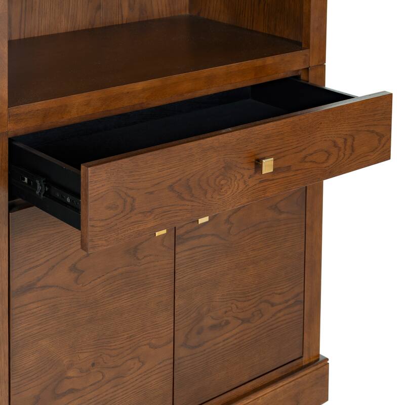 SAFAVIEH Couture Francesco 4-Shelf Wood Bookcase - 36"W x 17"D x 76"H