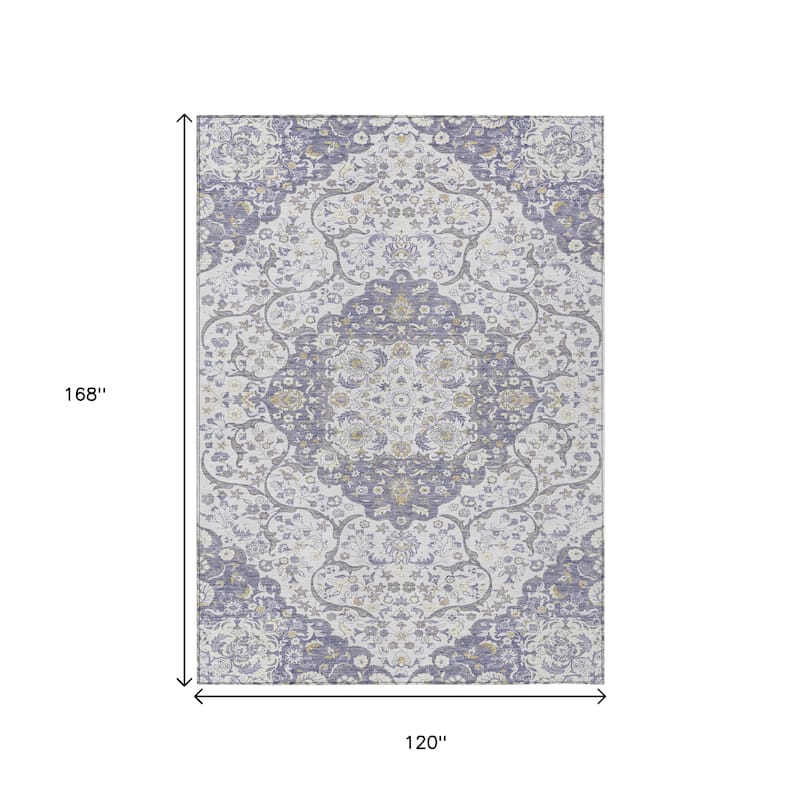 HomeRoots Medallion Traditional Rectangle Outdoor Rug