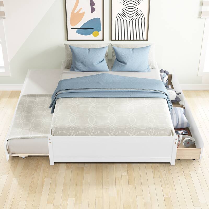 Full Bed with Two Drawers