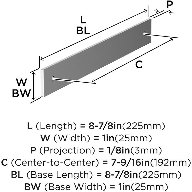 Amerock BP37765 Ladera 8-7/8" Backplate for 7-9/16" Center to Center