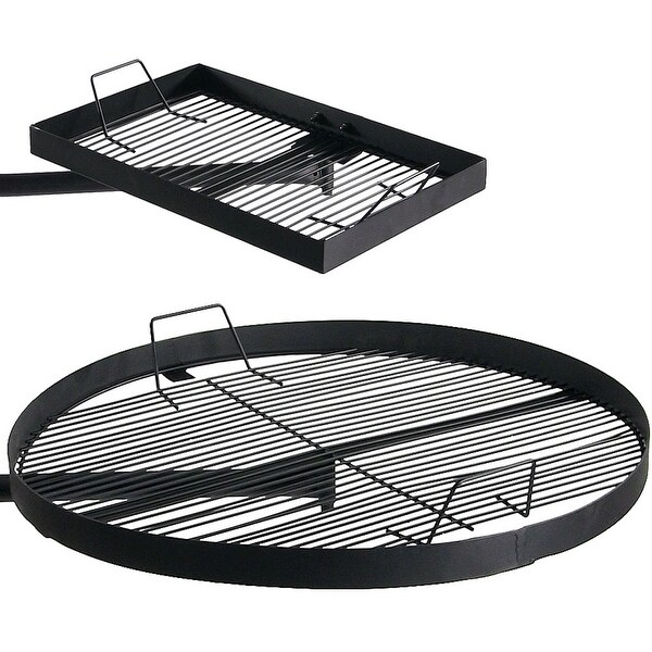 Sunnydaze Dual Campfire Cooking Grill Grate Swivel System ...