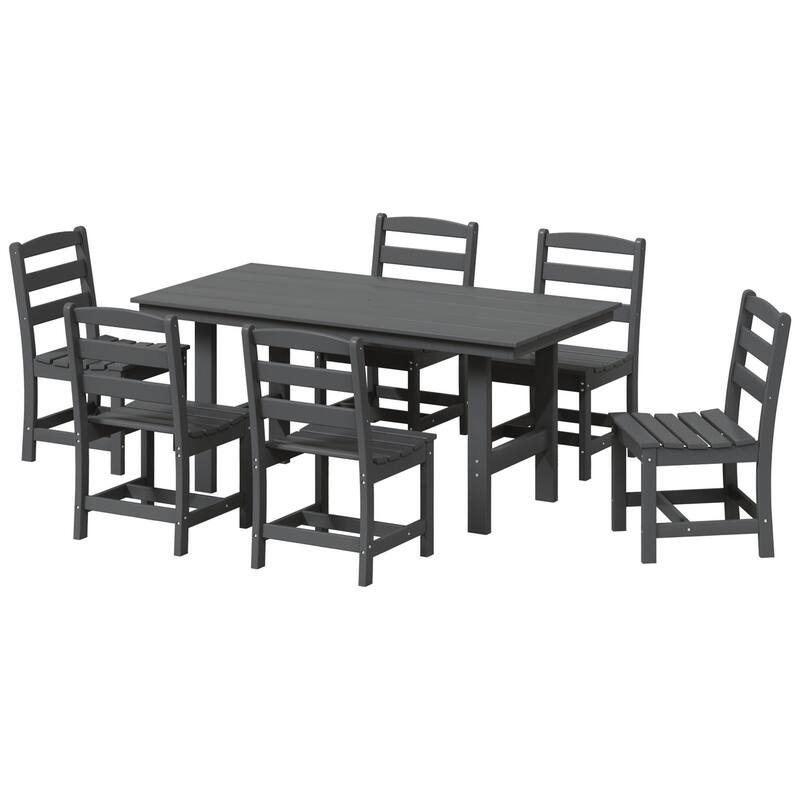 Shoreside 7-Piece Side Chair Dining Set - Gray