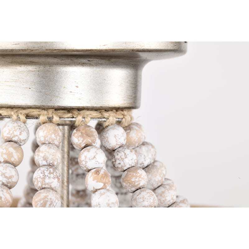 Marena 15 Inch Vintage Beades Tassel Flush Mount 3-Light