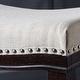 preview thumbnail 14 of 18, Kimi Contemporary Upholstered Saddle Barstool with Nailhead Trim (Set of 2) by Christopher Knight Home