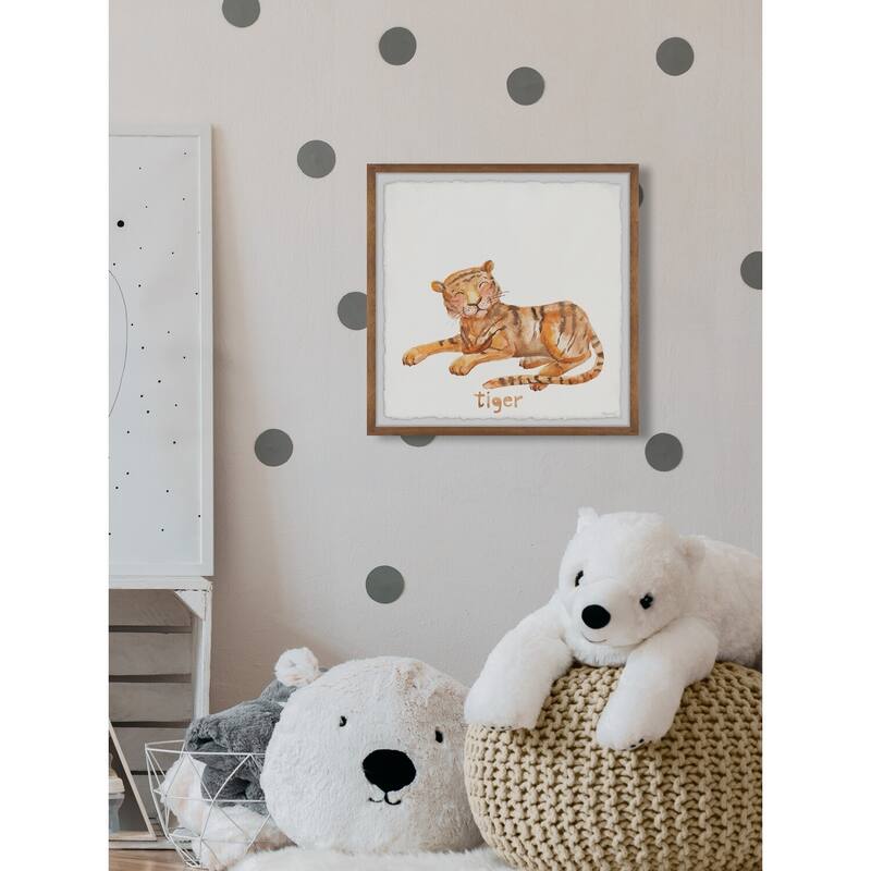 Hello Little Tiger Framed Wall Art, Elegant Home Touch - Sophisticated Artwork for Refined Décor