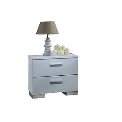 Modern Nightstand with Drawers - Contemporary Bedside Table for Bedroom Decor