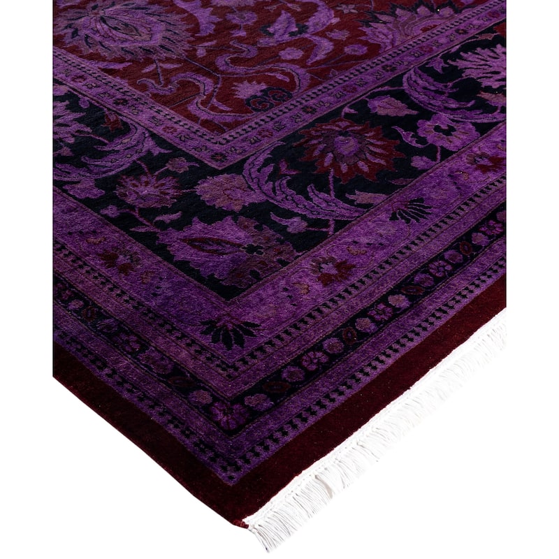 Overdyed One-of-a-Kind Hand-Knotted Area Rug - Purple - 8' 1" x 10' 3"