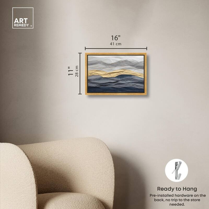 Flowing Golden Tide Canvas by Art Remedy