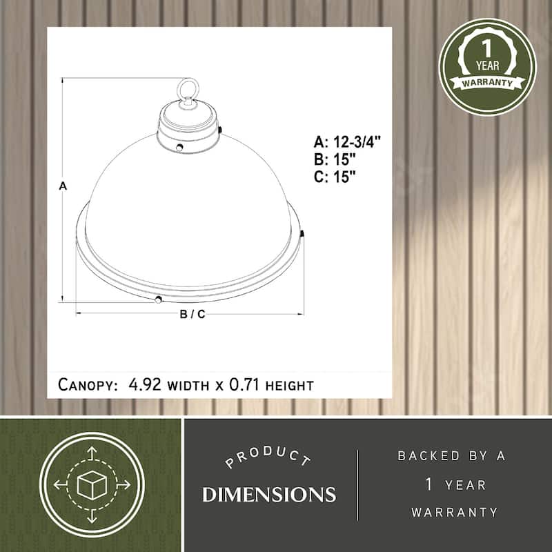 Sheffield 1L Dark Bronze and Gray Farmhouse Dome Pendant Light