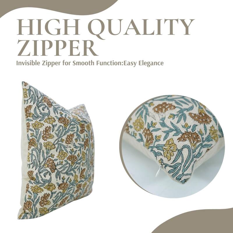 Fabdivine Throw Home Decor Pillow Cover Brown Boho Sofa, Thrnoy Stems