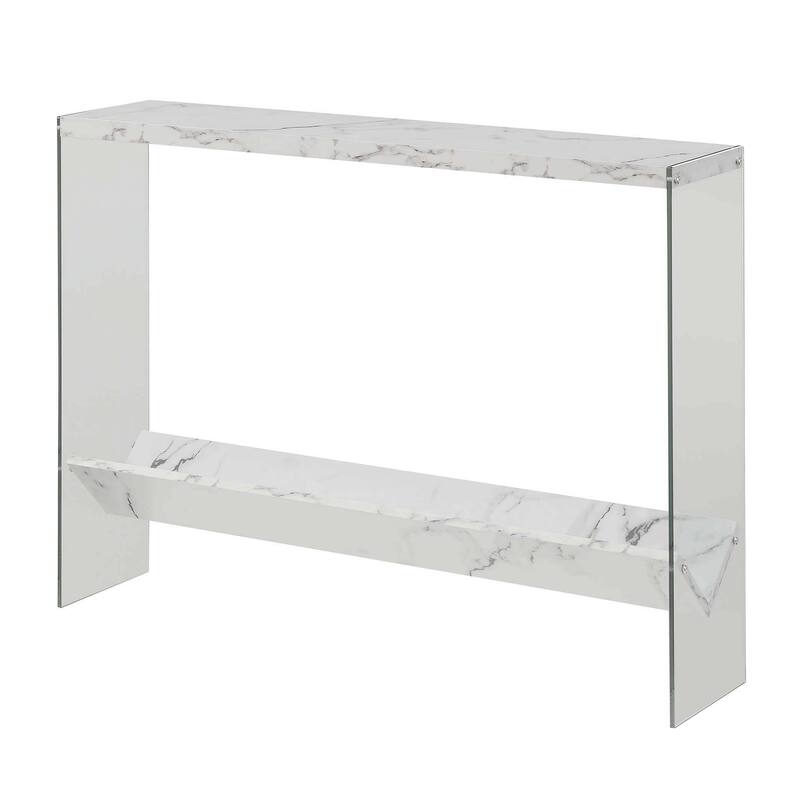 Convenience Concepts SoHo Glass V Console Table with Shelf
