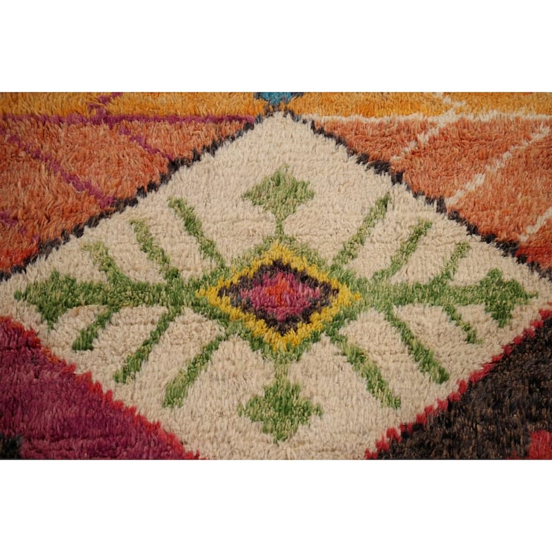 All-Over Trellis Moroccan Oriental Area Rug Handmade Wool Carpet - 8'11" x 12'3"