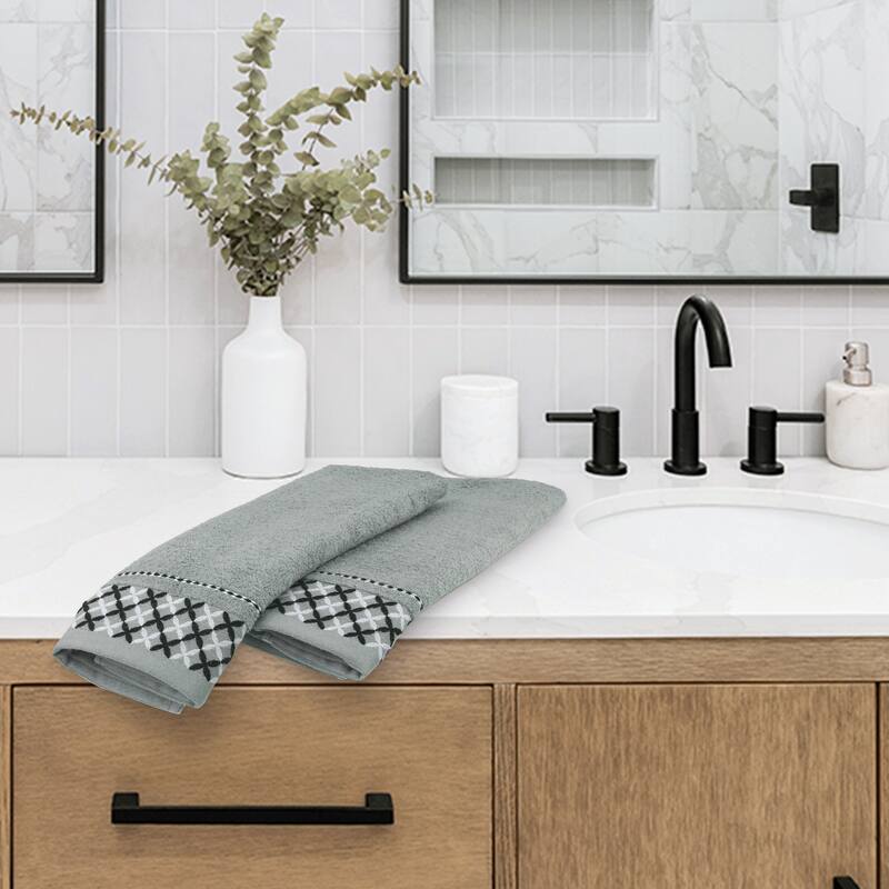 Cute Pattern Decorative Hand Towel Set, Lightweight, Absorbent Bathroom Hand Towels 14 x 30 Inches