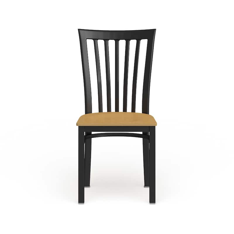 School House Back Metal Restaurant Chair - 17.25"W x 18.75"D x 34.75"H - 17.25"W x 18.75"D x 34.75"H