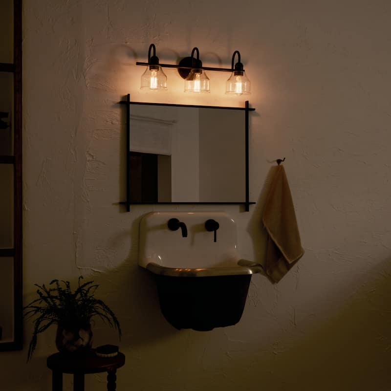 Kichler Lighting Avery 24 in. 3-Light Black Vanity Light