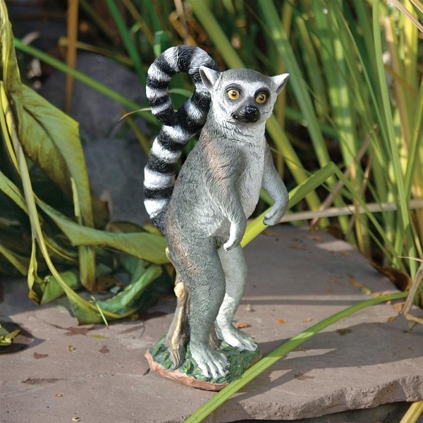 Design Toscano Rulon the Ring-Tailed Lemur Garden Statue