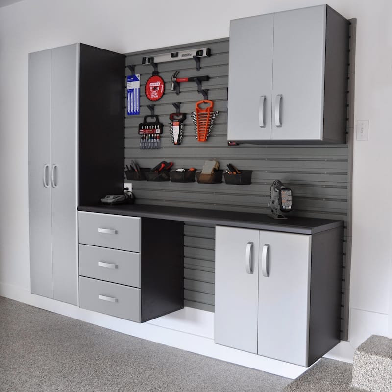 Flow Wall 5pc PVC Indoor Modern Cabinet Shelf Kit