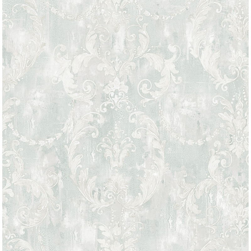 Seabrook Designs Abner Antique Damask Unpasted Wallpaper