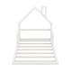 preview thumbnail 17 of 20, Twin Size Wood Floor Bed with House-Shaped Headboard, Natural Finish for a Playful and Modern Bedroom Look